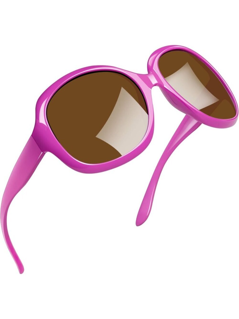 Women's Purple Brown Polarized UV Protection Sun Glasses Big Wide Shades Driving